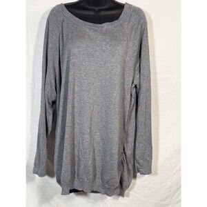 Maurice Plus Size 2 Gray Knit Sweater Zip Up Back‎